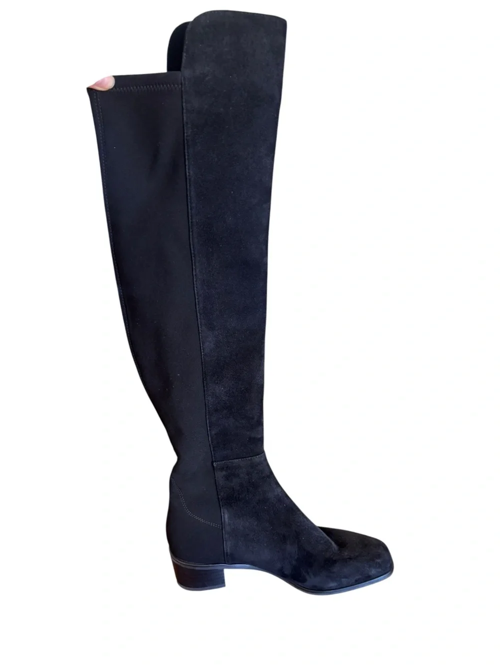 Stuart Weitzman Reserve Suede Over-the-Knee Boots in Black